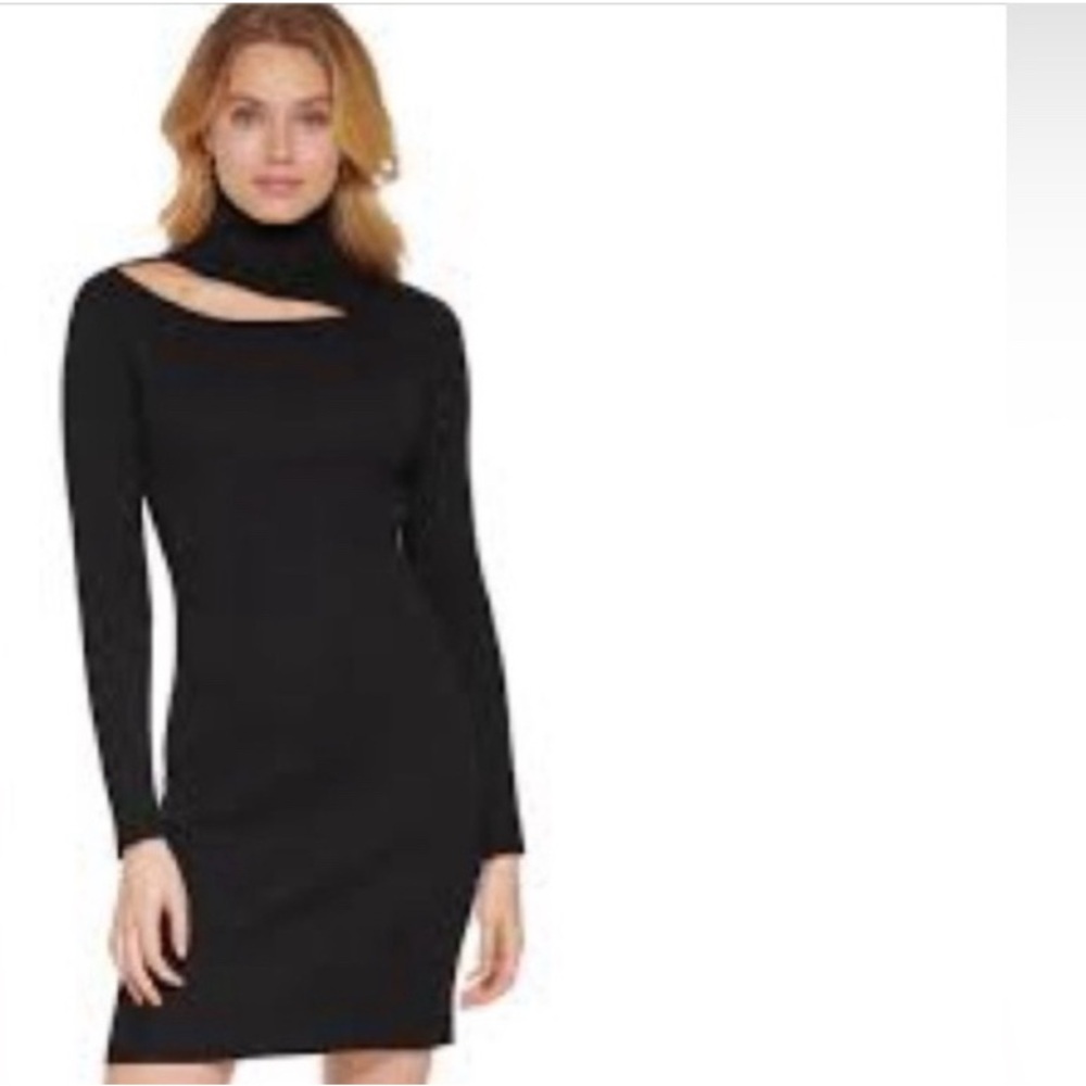 Black Asymmetrical Cut Out Bodycon Dress